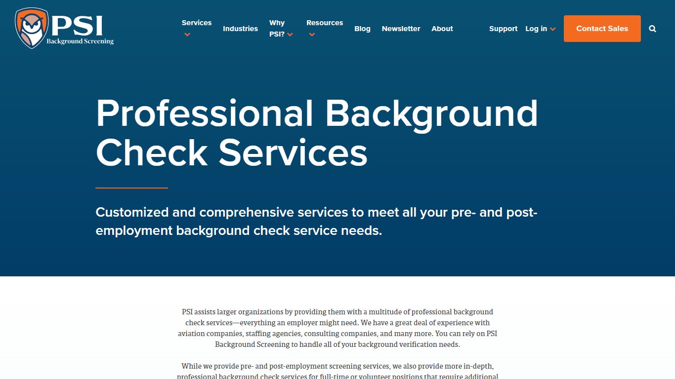 Professional Background Check Services – Employment Screening